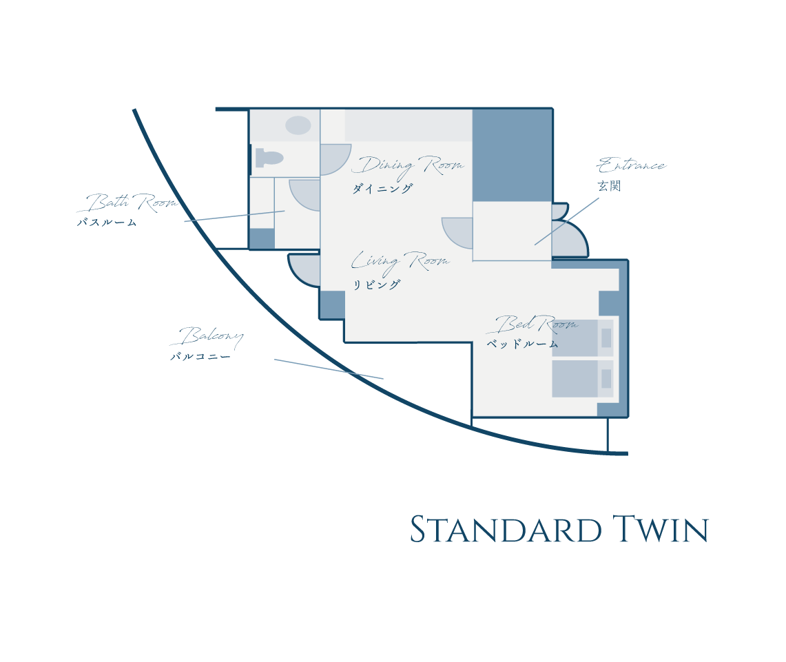 Standard Twin 間取り図